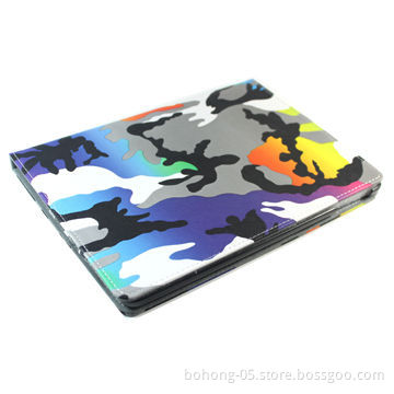 Leather/PC Case for iPad and Rotating Kickstand Function